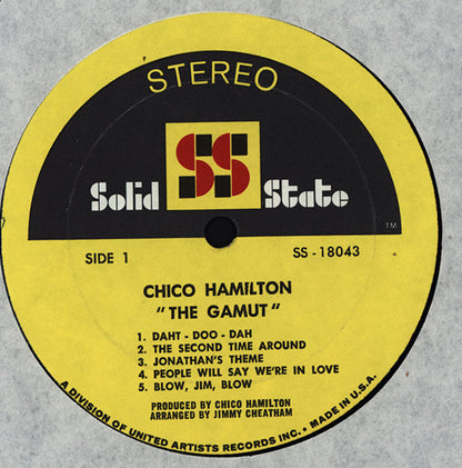 Chico Hamilton : The Gamut (LP, Album, Gat)
