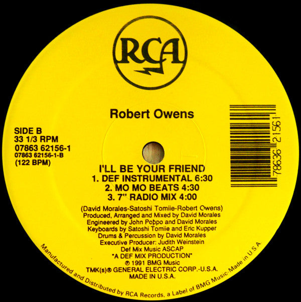 Robert Owens : I'll Be Your Friend (12")