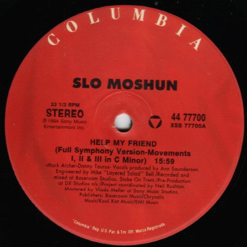 Slo Moshun : Help My Friend (12")