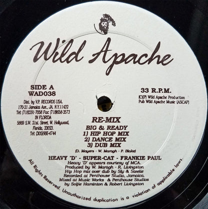 Heavy "D"*, Supercat*, Frankie Paul : Big & Ready (12")