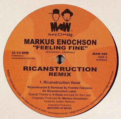 Markus Enochson : Feeling Fine (Ricanstruction Remix) (12")