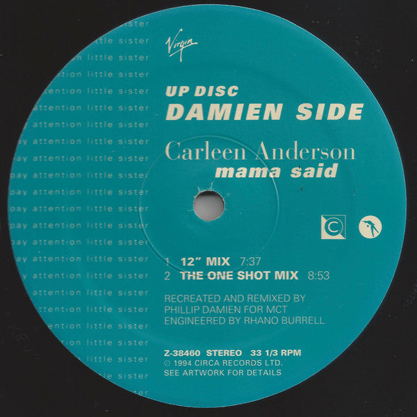 Carleen Anderson : Mama Said (Phillip Damien & K-Klass Remixes) (2x12")