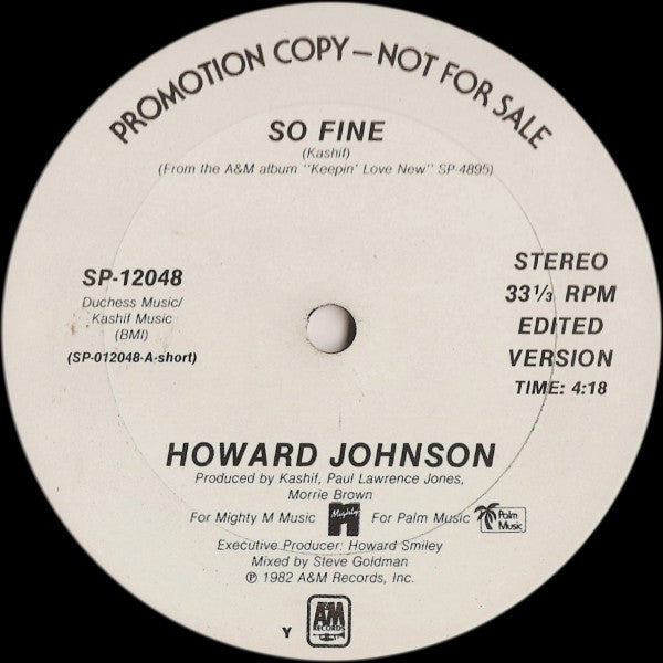 Howard Johnson : So Fine (12", Promo)