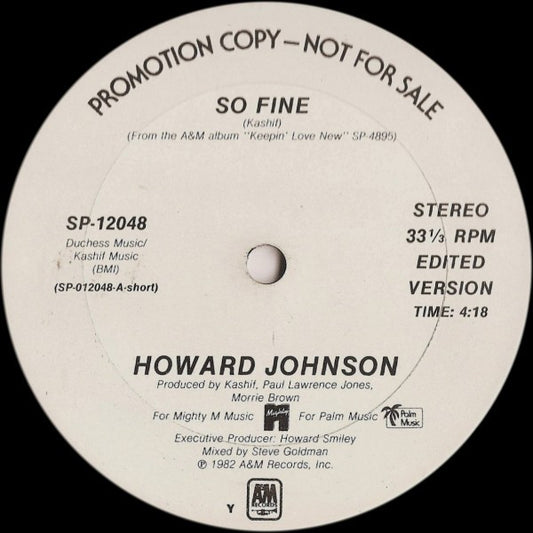 Howard Johnson : So Fine (12", Promo)