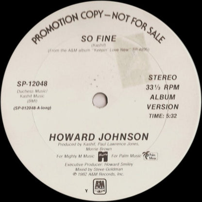 Howard Johnson : So Fine (12", Promo)