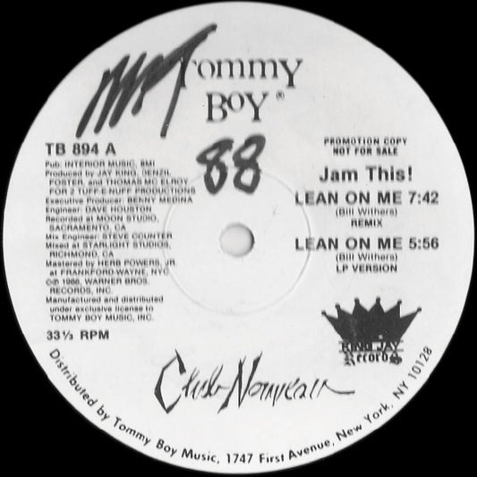 Club Nouveau : Lean On Me (Remix) (12", Promo)