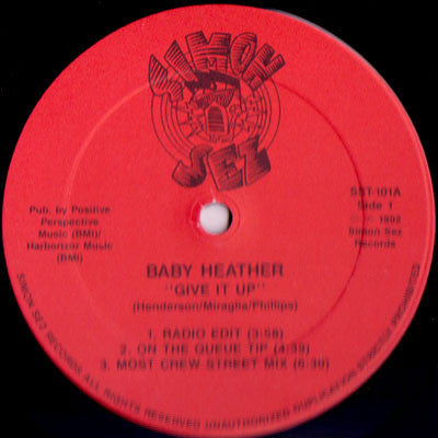 Baby Heather : Give It Up (12")