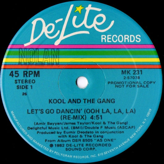 Kool And The Gang* : Let's Go Dancin' (Re-Mix) / Street Kids (Re-Mix)	 (12", Promo)
