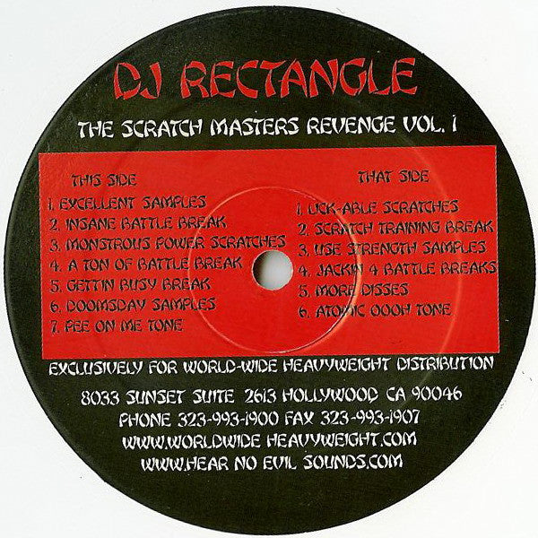 DJ Rectangle : The Scratch Masters Revenge Vol. 1 (12", Whi)