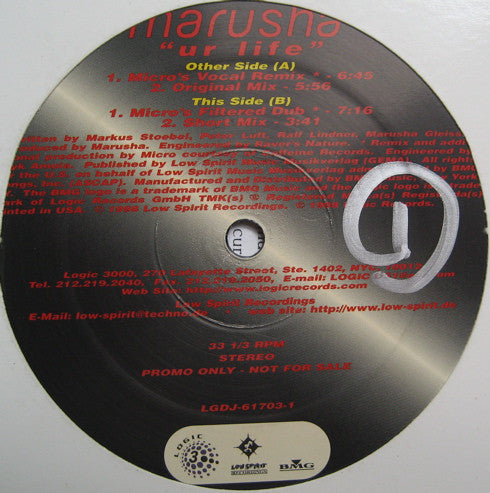 Marusha : Ur Life (12")