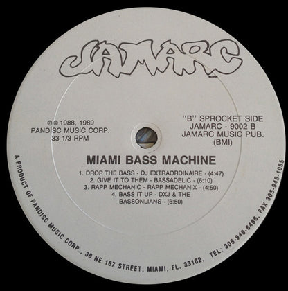 Various : The Miami Bass Machine (LP, Comp, Promo)