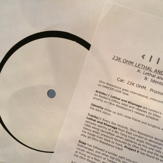 Lethal & Khanage / Identity (4) & 4Pro : Project X / Snap (12", Promo, W/Lbl)