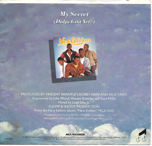 New Edition : My Secret (Didja Gitit Yet?) (7")
