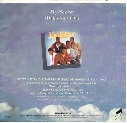 New Edition : My Secret (Didja Gitit Yet?) (7")