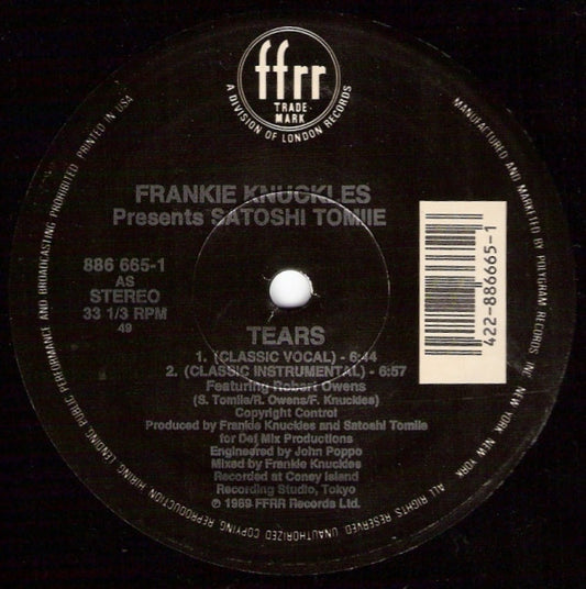 Frankie Knuckles Presents Satoshi Tomiie : Tears (12")
