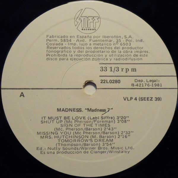 Madness : 7 (LP, Album)