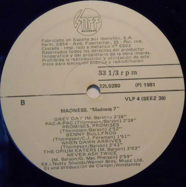Madness : 7 (LP, Album)
