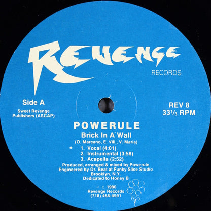 Powerule : Brick In A Wall (12")