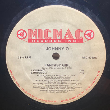 Johnny O : Fantasy Girl (12")