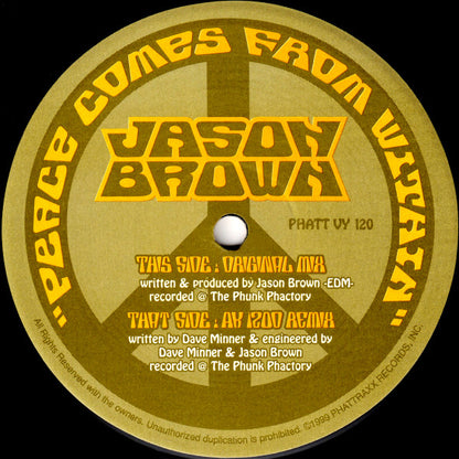Jason Brown : Peace Comes From Within (12")