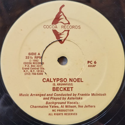 Alston "Beckett" Cyrus : Calypso Noel / Ooh La La (12")