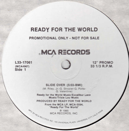 Ready For The World : Slide Over (12", Promo, Pin)