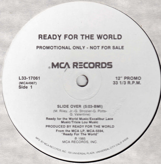Ready For The World : Slide Over (12", Promo, Pin)