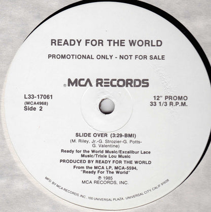 Ready For The World : Slide Over (12", Promo, Pin)