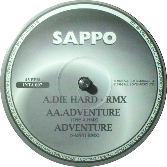 Sappo* : Die Hard (Rmx) / Adventure (Rmx) (12")