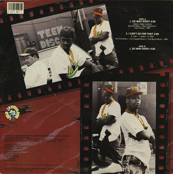 The 2 Live Crew : Do Wah Diddy (12", Promo)