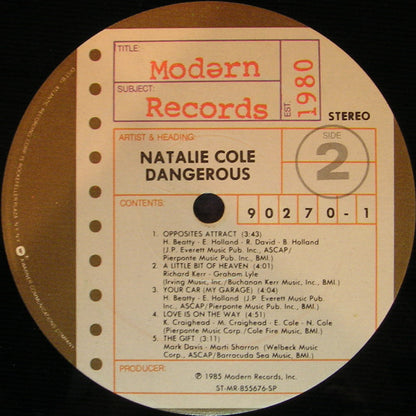 Natalie Cole : Dangerous (LP, Album, SP)