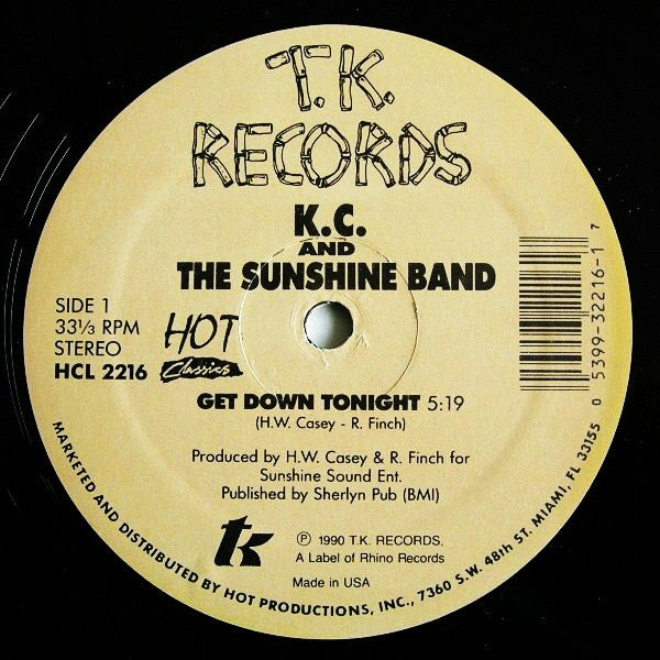 K.C. And The Sunshine Band* : Get Down Tonight / That's The Way (I Like It) (12")
