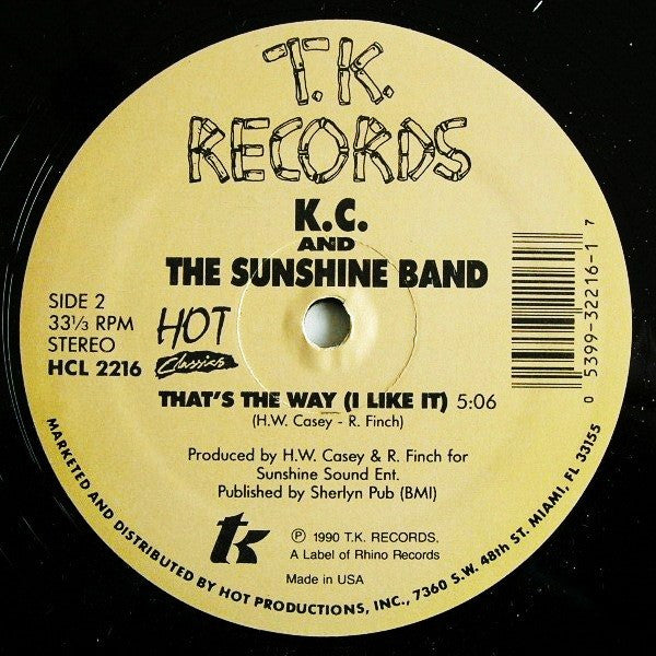 K.C. And The Sunshine Band* : Get Down Tonight / That's The Way (I Like It) (12")
