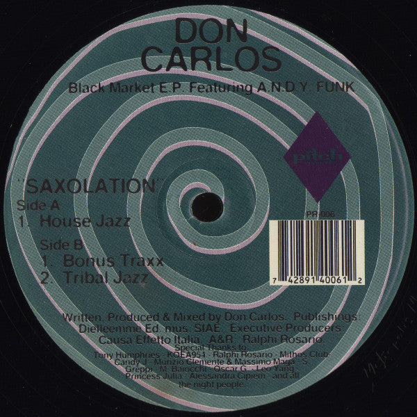 Don Carlos Featuring A.N.D.Y. Funk : Black Market E.P. (12", EP)