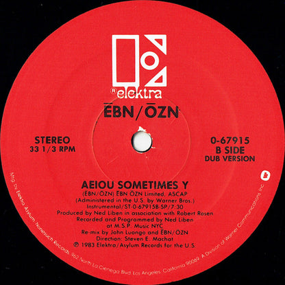 Ēbn-Ōzn : AEIOU Sometimes Y (12", Single, SP )