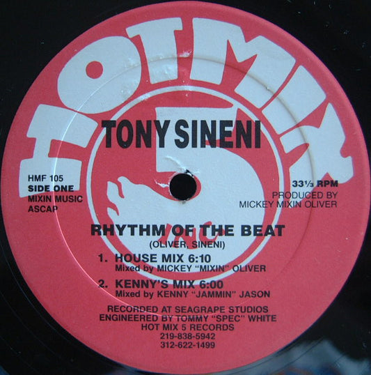 Tony Sineni : Rhythm Of The Beat (12")