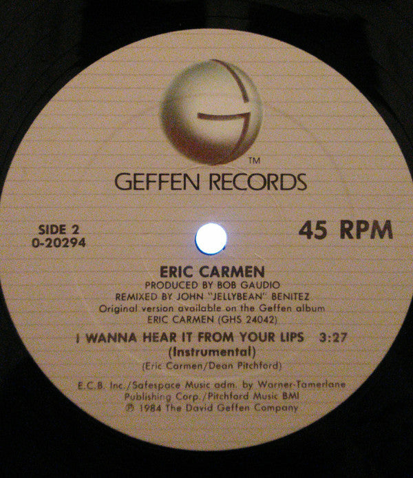 Eric Carmen : I Wanna Hear It From Your Lips (12", Maxi)