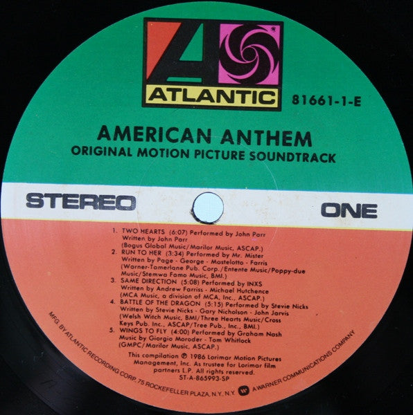 Various : American Anthem (Original Motion Picture Soundtrack) (LP, Album)