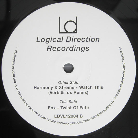 Harmony & Xtreme / Fox* : Watch This (Verb & Fox Remix) / Twist Of Fate (12")
