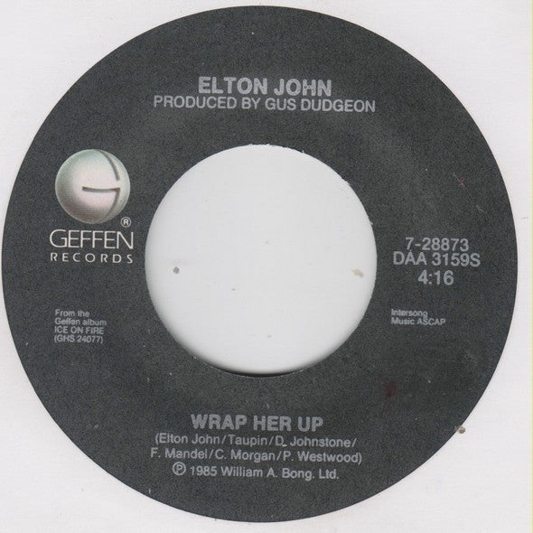 Elton John : Wrap Her Up (7", Single, Spe)
