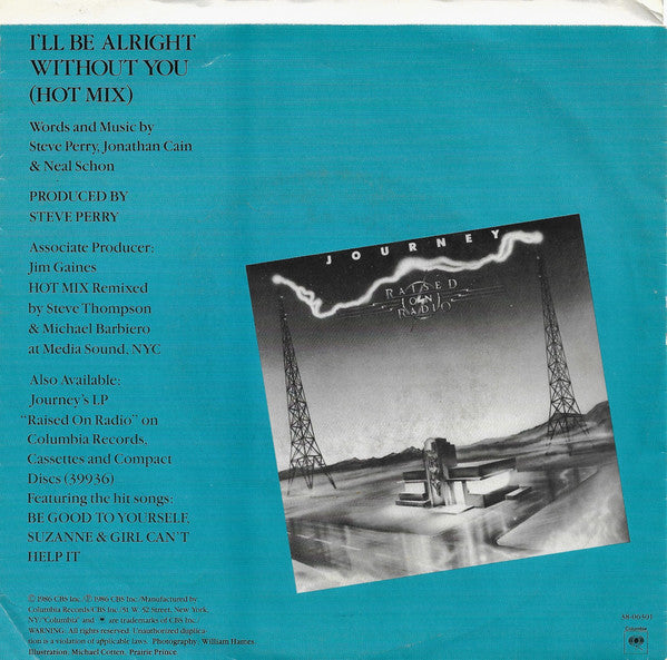 Journey : I'll Be Alright Without You (7", Styrene, Pit)