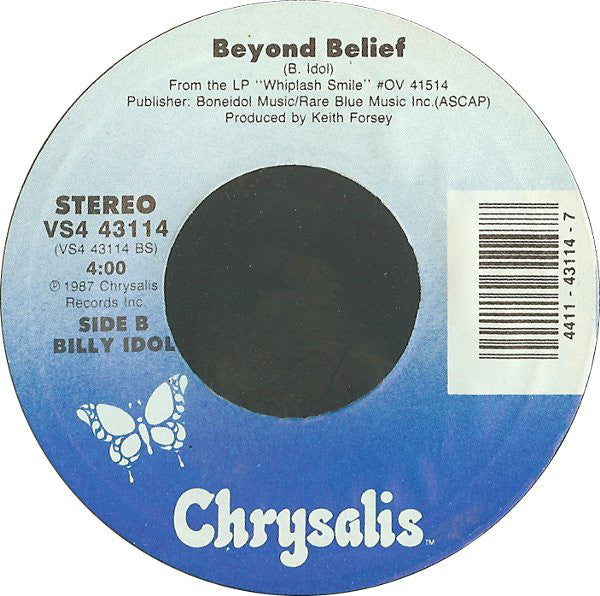 Billy Idol : Sweet Sixteen (7", Single)