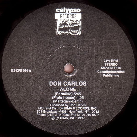 Don Carlos : Alone (12")