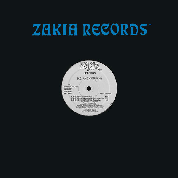 D.C. And Company : The House Is Rockin' (12", Promo)