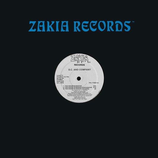 D.C. And Company : The House Is Rockin' (12", Promo)