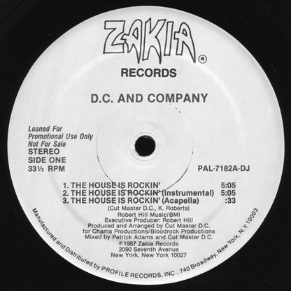 D.C. And Company : The House Is Rockin' (12", Promo)