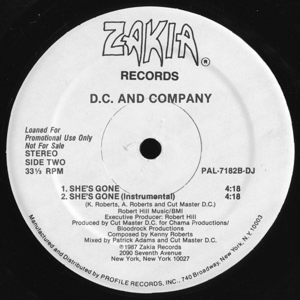 D.C. And Company : The House Is Rockin' (12", Promo)