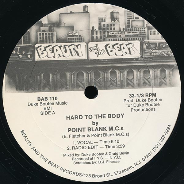 Point Blank M.C.s* : Hard To The Body (12")