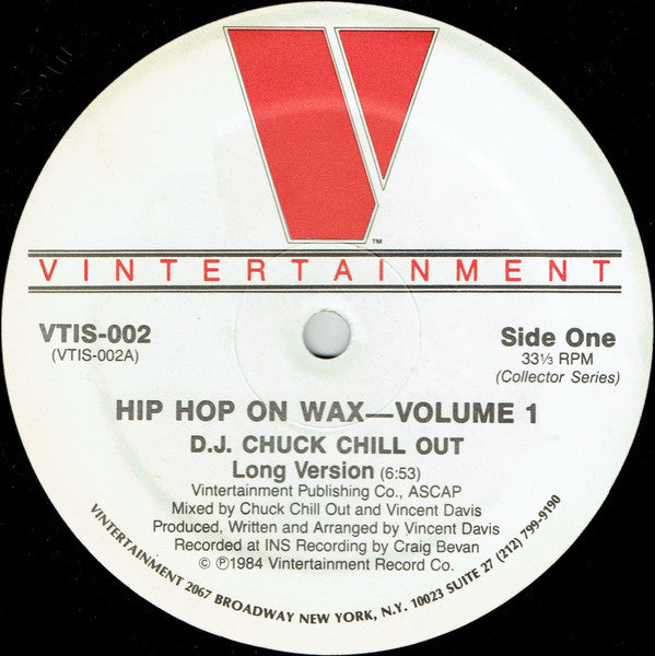 D.J. Chuck Chill Out* : Hip Hop On Wax-Volume 1 (12")