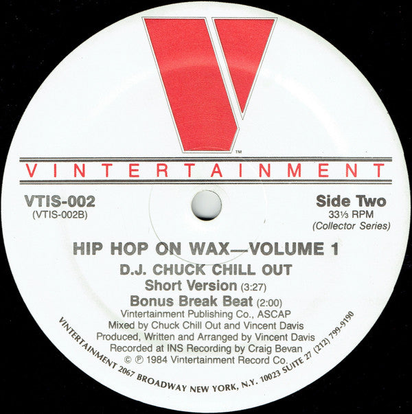 D.J. Chuck Chill Out* : Hip Hop On Wax-Volume 1 (12")